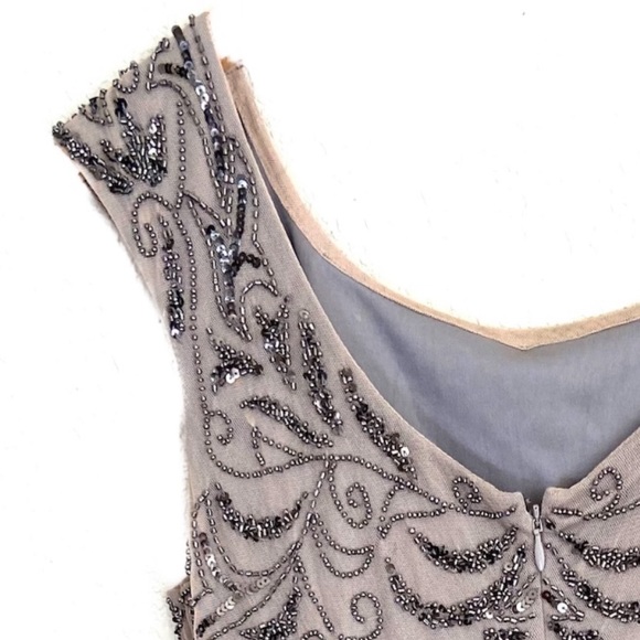 Adrianna Papell Beaded Sheath Dress - Picture 9 of 11